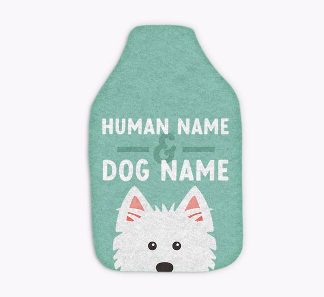 Human and Dog Names: Personalised {breedFullName} Hot Water Bottle